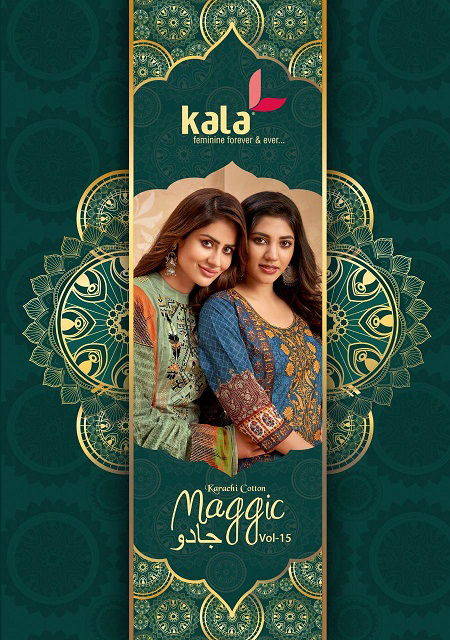 Kala Maggic 15 Karachi Cotton Regular Wear Printed Dress Material Collection